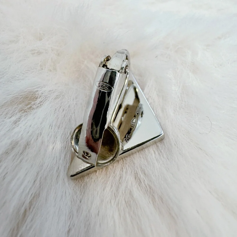 Prada Enamel Symbole Single Clip-On Earring - Picture 4 of 10